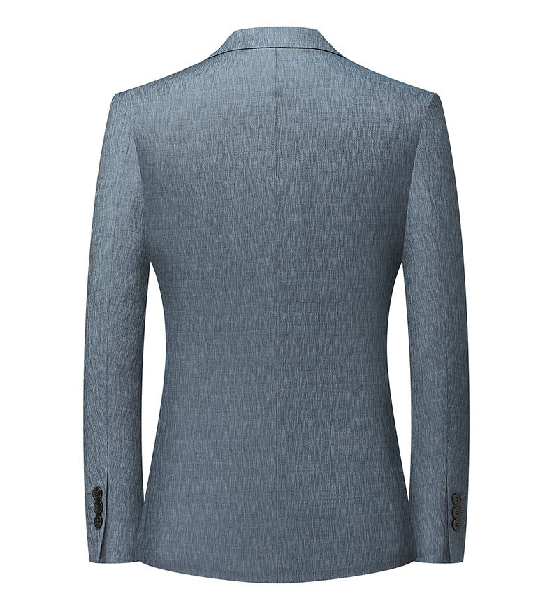 Áo vest nam mỏng mùa xuân thu dáng ôm, vải jacquard co giãn không cần ủi, phong cách Hàn Quốc — Màu xanh, Màu xám chi tiết 15