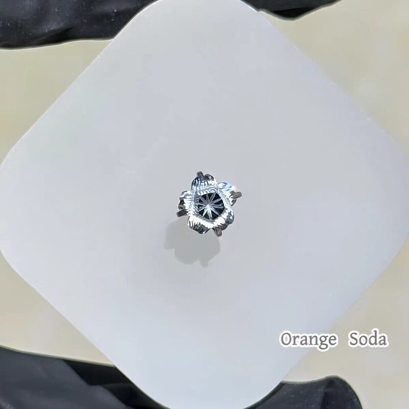 Black and gray wind wheel cherry blossom ear bone stud F136 titanium alloy inner spiral ear stud niche everyday versatile ear bone stud Black and gray wind wheel cherry blossom ear bone stud F136 titanium alloy inner spiral ear stud niche everyday versatile ear bone stud