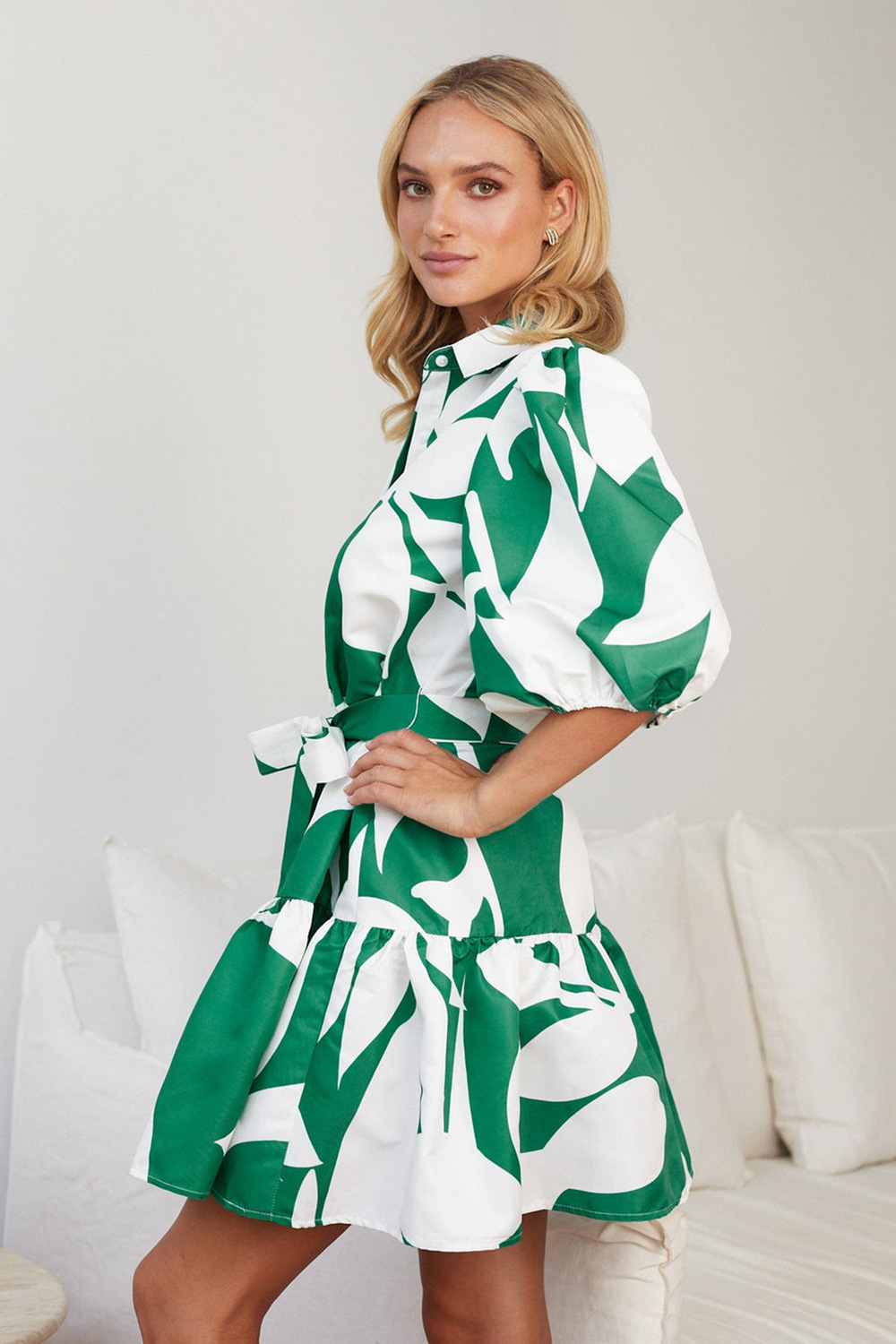 Summer Season Wholesale Women's Vacation Belt Color Block Holiday Daily Turndown Short Sleeve Regular Dress