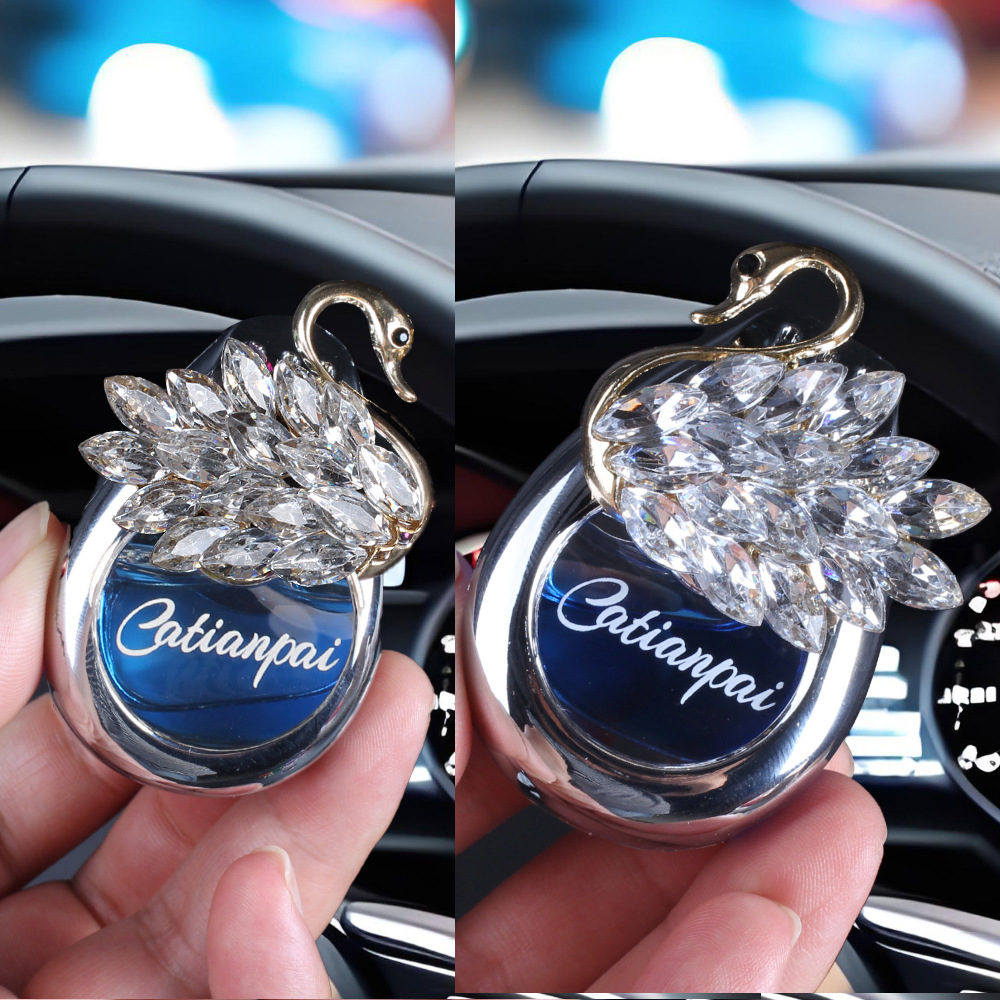Perfume de automóvil salidas de aire de alta calidad de perfumes de automóviles para damas, perfumes de cignes, adornos de perfume de perfumes duraderos