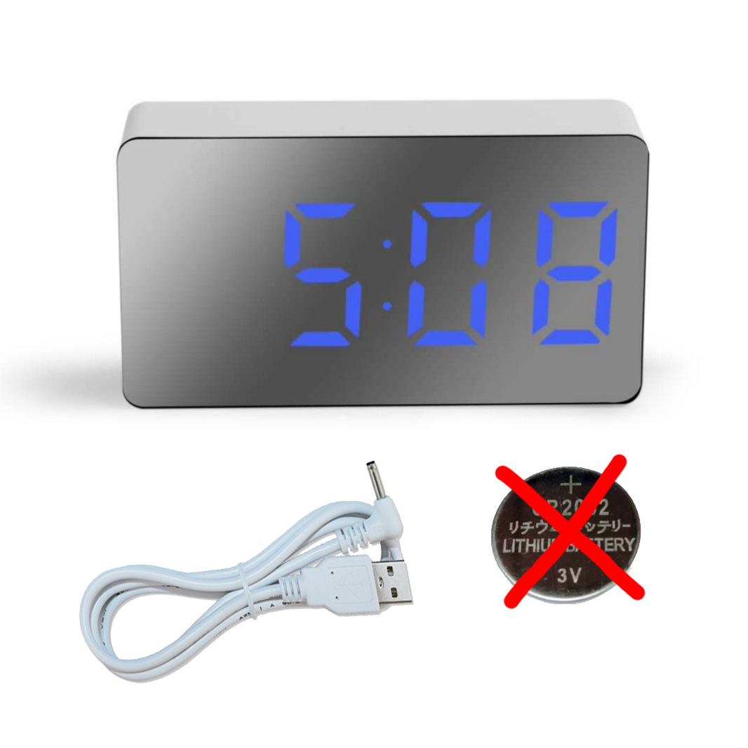 흰색 케이스, 파란색 조명, 검은색 거울면, 메모리 없는 배터리