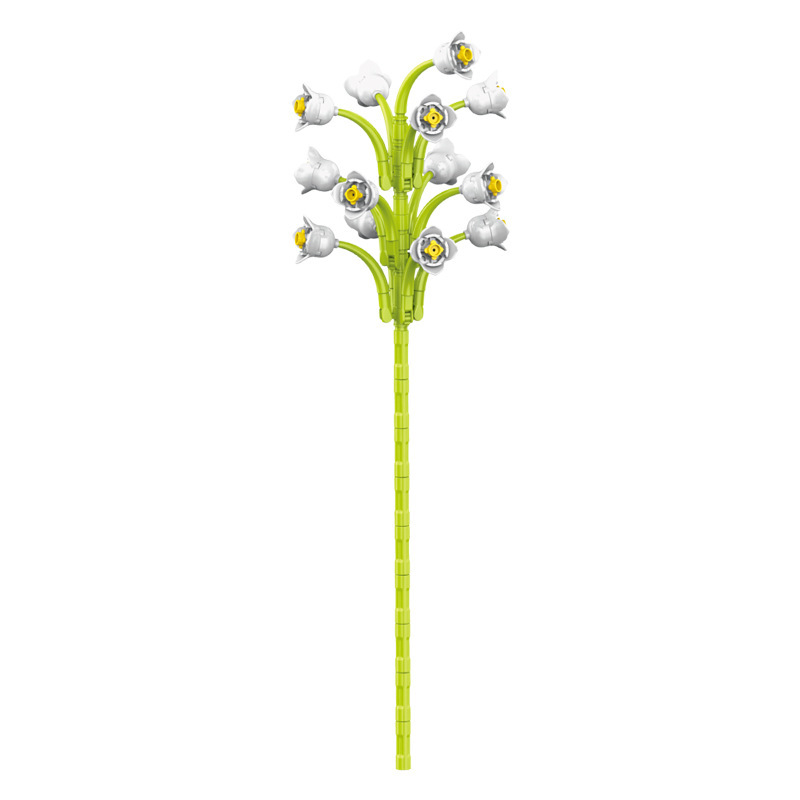 钻马积木花永生花束抱抱桶仿真花小颗粒积木DIY玩具七夕女生礼物|undefined