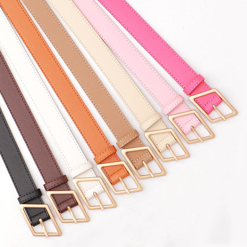 Fashion Belt for Women, Trendy and Personalized, Alloy Pin Buckle, Lady Belt, Korean Style, Simple and Versatile, High-End Belt