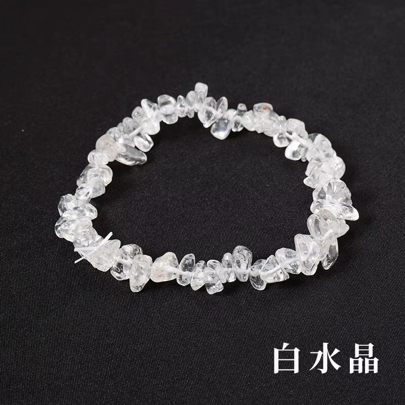 天然砂利クリスタルブレスレットカラフルな瑪瑙アメジスト瑪瑙不規則な砂利弾性手作りブレスレットジュエリー|undefined