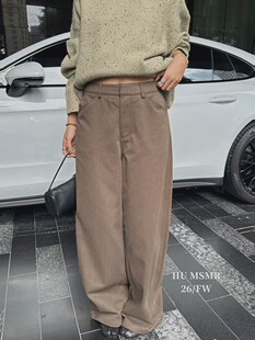 Guangzhou Thirteen Lines HUMSMR2026 Winter New Versatile Simple Fleece Wide Leg Pants Casual Pants U0002