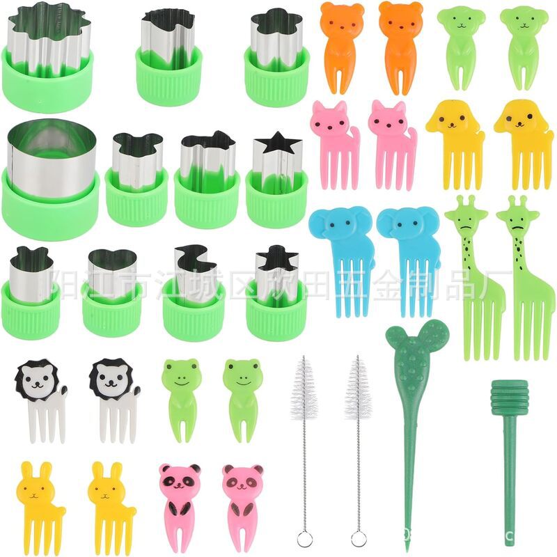 Amazon DIY acero inoxidable frutas molde de relieve de dibujos animados frutas y verduras molde de corte de harina de mariposa molde de alimentos suplementarios