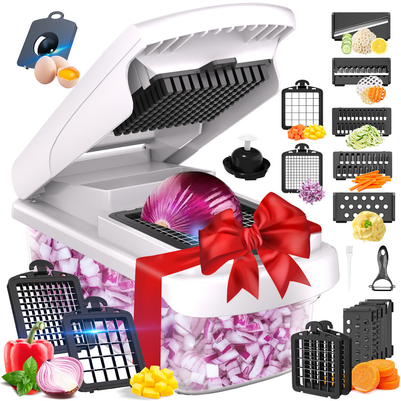 Household multi-function vegetable cutter cross-border kitchen vegetable cutting artifact 15 in one potato slicer vegetable cutting machine wholesale