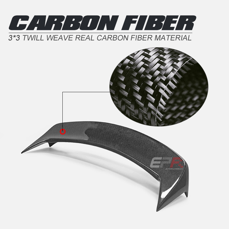 Suitable for Honda Crz Carbon Fiber Rear Wing Epr J Style Duck Tail Fixed Wind Wing Spoiler Modification Replacement Part