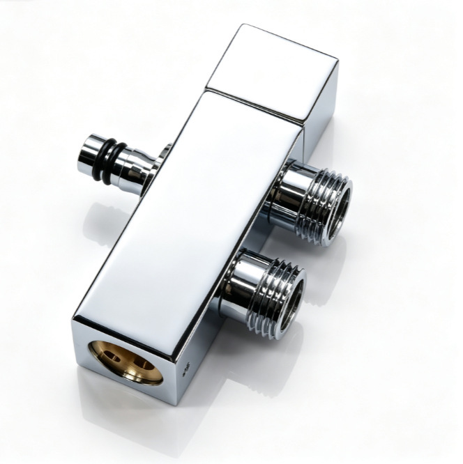 All-copper square angle valve water distributor, chrome-plated multi-way water outlet valve, radiator and bathroom water line diverter All-copper square angle valve water distributor, chrome-plated multi-way water outlet valve, radiator and bathroom water line diverter