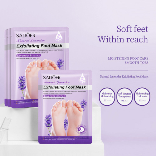 SADOER Goat Milk Niacinamide Exfoliating Foot Mask Hydrating Moisturizing Foot Care Foot Mask Cross-border Foreign Trade Wholesale