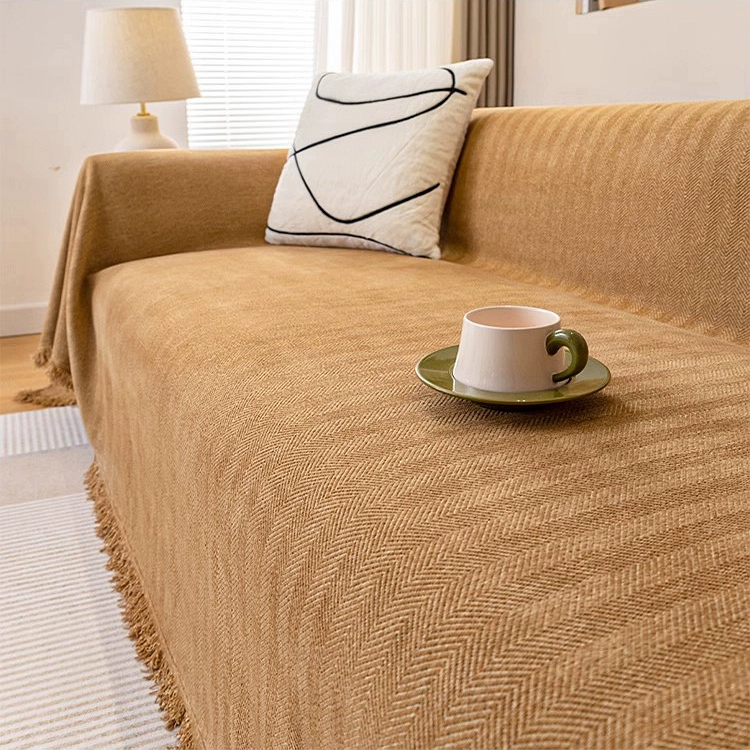 Universal non‑slip sofa cover, chenille, four‑season, multiple sizes & patterns