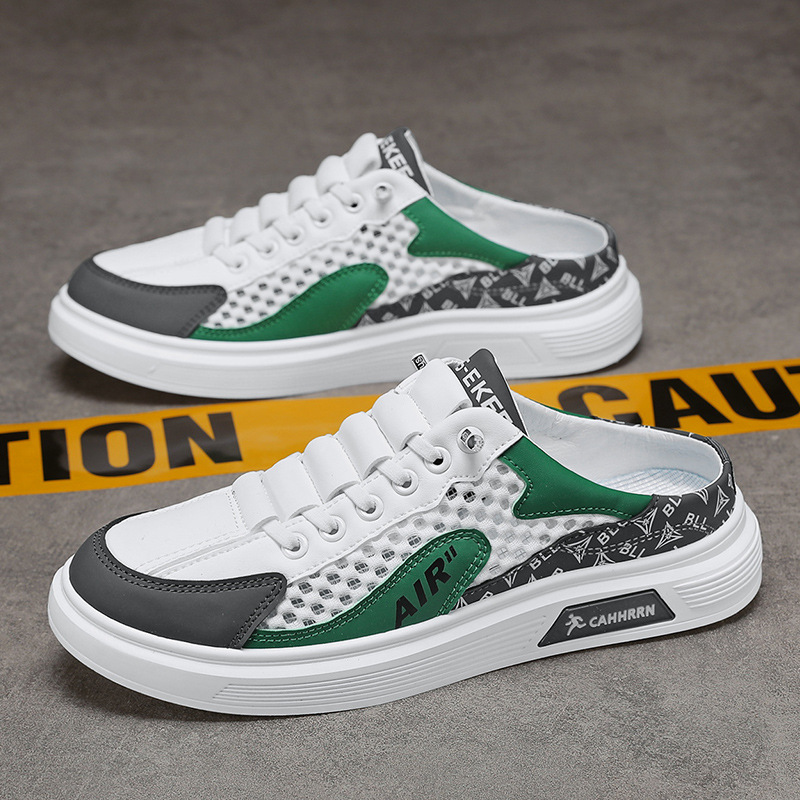 2024 verano nuevo deportivo casual transpirable medio arrastrar un zapato universal zapatos de hombre