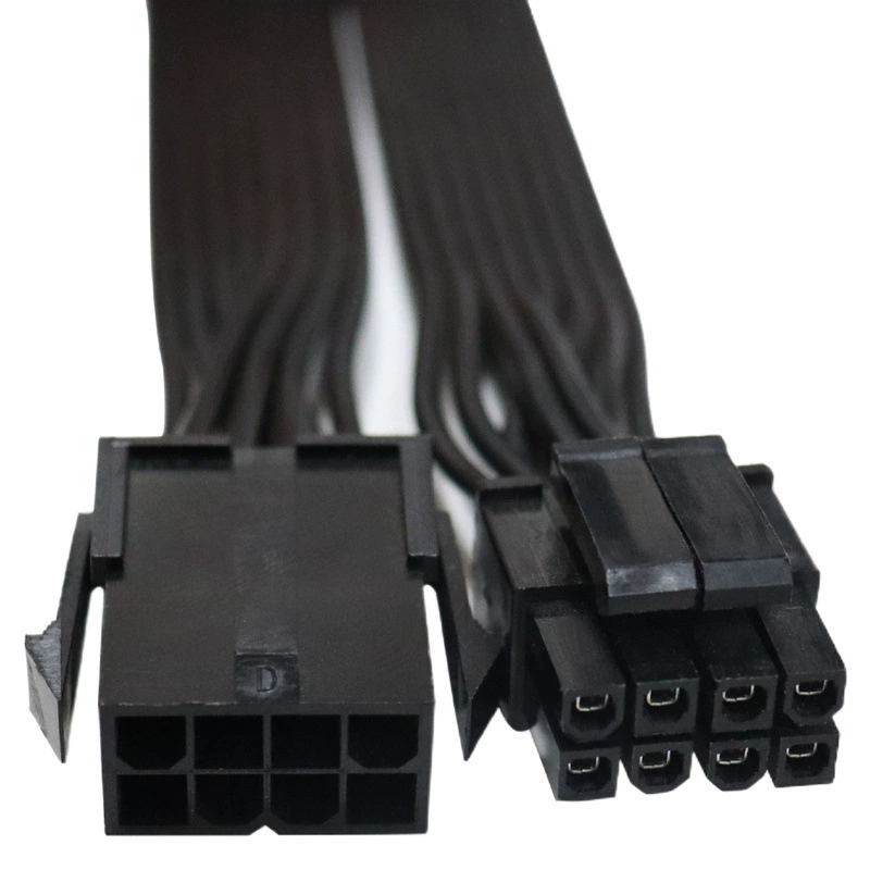 Компьютерный кабель 8Pin удлинитель CPU 8pin папа и мама удлинитель 4 + 4 черный кабель 30 см