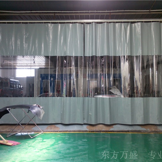 洗车防水透明防尘防风拉帘汽车美容4s店车间贴膜掘金门帘