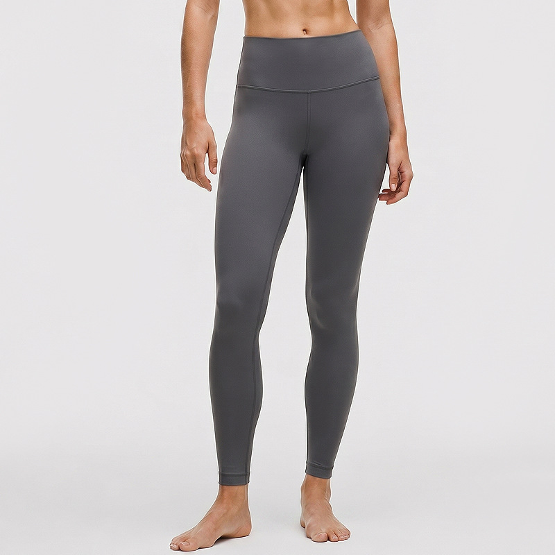 Resistencia media Lulu Pantalones deportivos de cintura alta desnudos para mujeres 24 "Pantalones de fitness molido absorbientes y transpirables