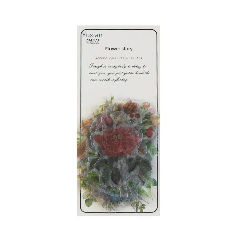 Natural photo collection window series PET handbook post paper bag creative plant DIY decorative post 12 models