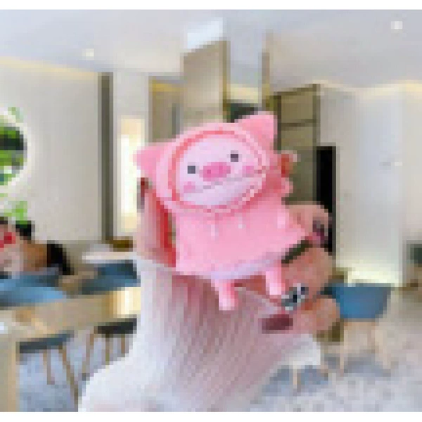 Pink raincoat pig
