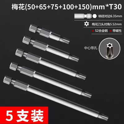 Mühərrik tənzimləmə alətləri Hardened Strong Magnetic Bits, Torx T306 - 506575100150mm-self-cutting-screws-t30-batch-of-5-pieces