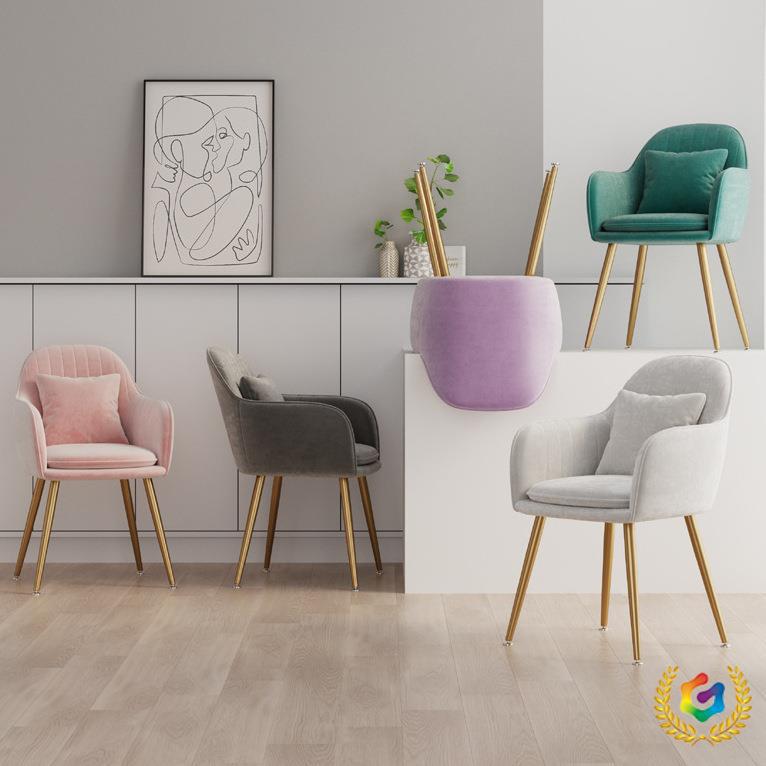 silla de maquillaje de red silla de manicura silla de dormitorio silla de comedor de tela moderna simple silla de maquillaje silla de tocador
