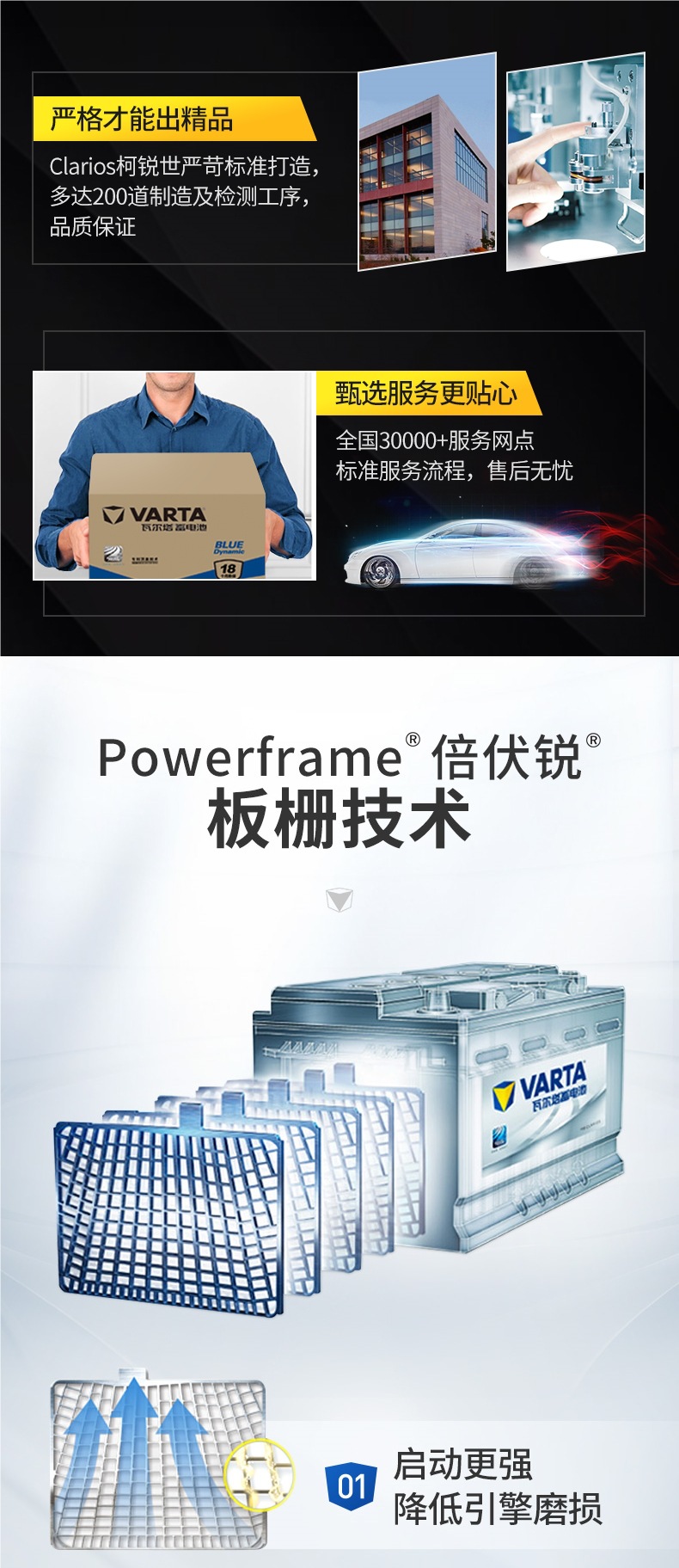 Valta Car Battery Efb60Ah Start-Stop Battery Xrv Civic Accord Haval Car Battery