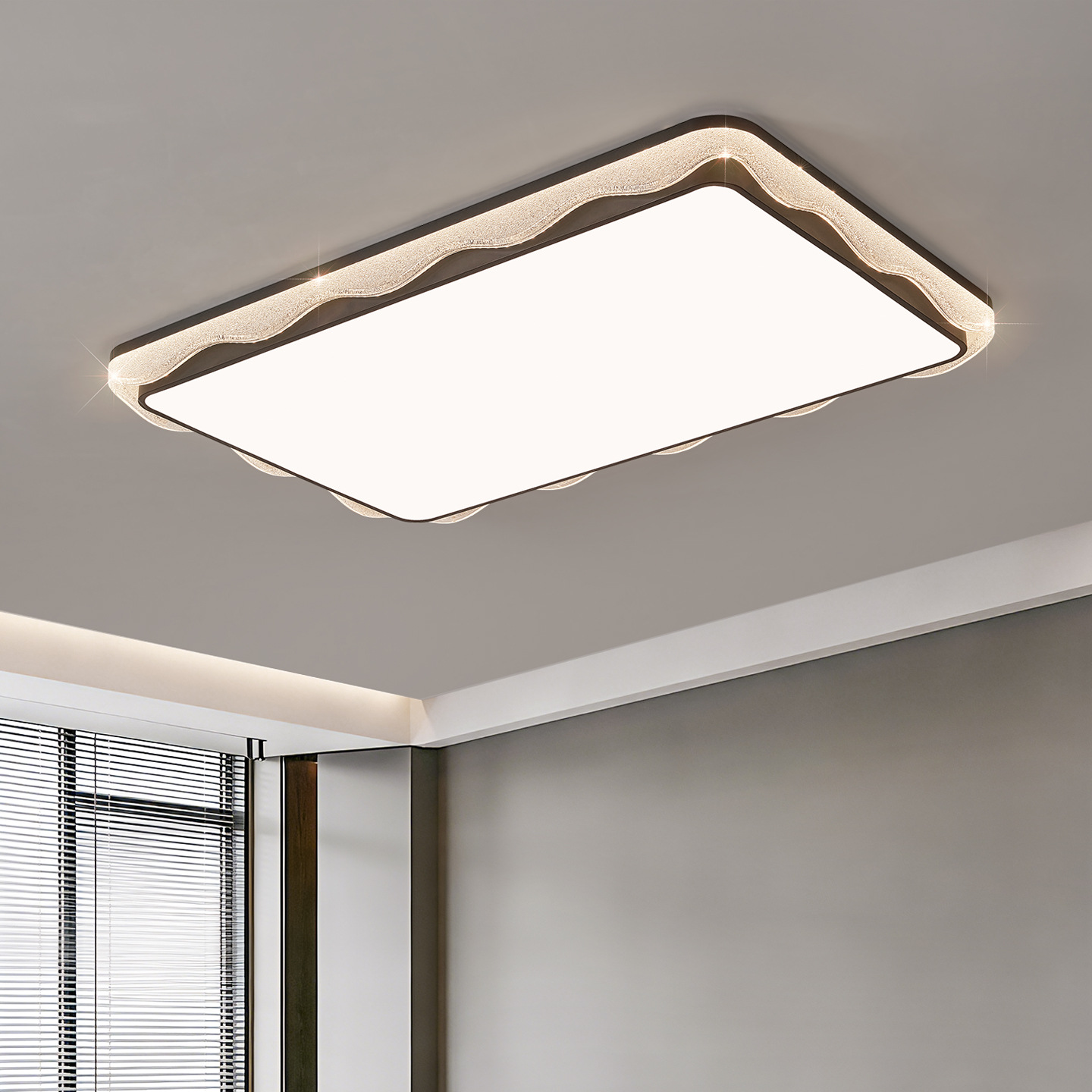 Luz de techo de sala de estar moderna y minimalista 2026 nueva luz de protección de ojos de espectro completo, lámpara principal de dormitorio de toda la casa, lámpara de montaña 293L