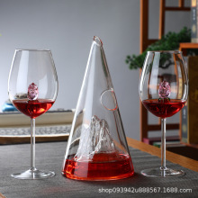 现货 红酒快速醒酒器小容量个性网红金字塔玻璃酒壶葡萄酒分酒器