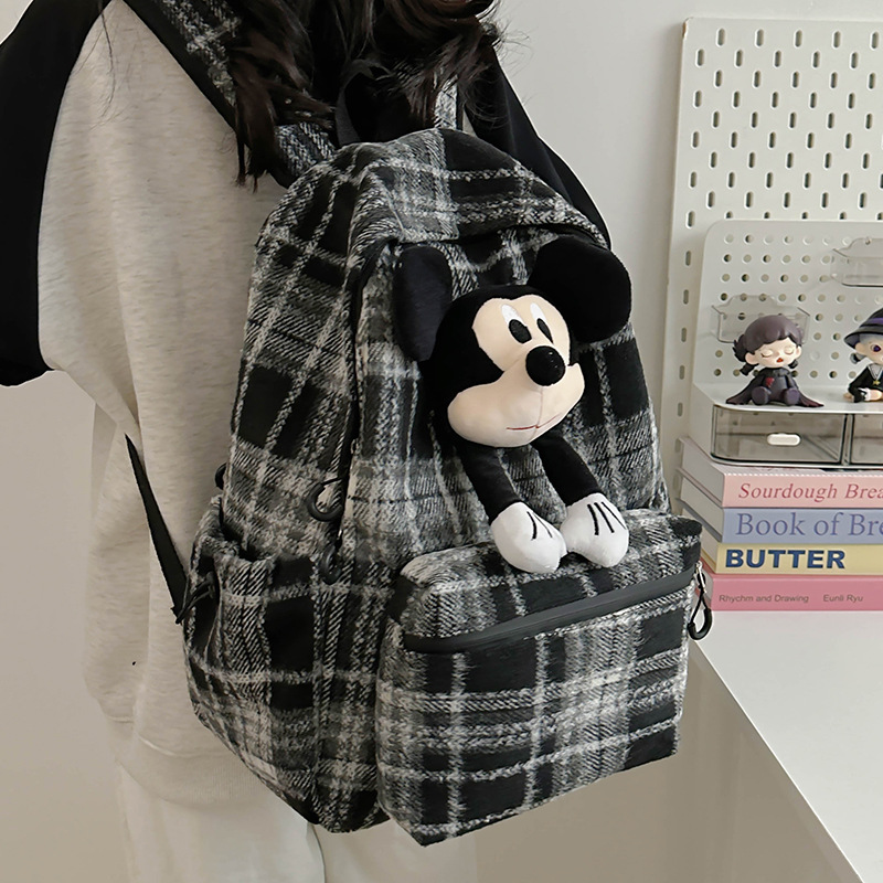 Linda chica tote bolso 2024 otoño e invierno nueva muñeca de dibujos animados de moda de gran capacidad bolso de hombro único bolso de axila bolso de mujer