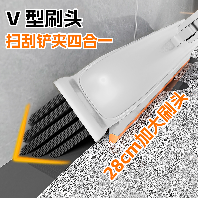Kangmi brecha de limpieza cepillo de piso al por mayor de Cuatro en Uno Multi-función limpiaparabrisas mango largo hogar extraíble giratorio cepillo de piso