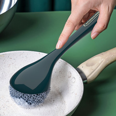 Solid long-handled kitchen pot-washing brush, decontamination cleaning ball, removable and replacement household cleaning dishwashing brush and pot-washing brush