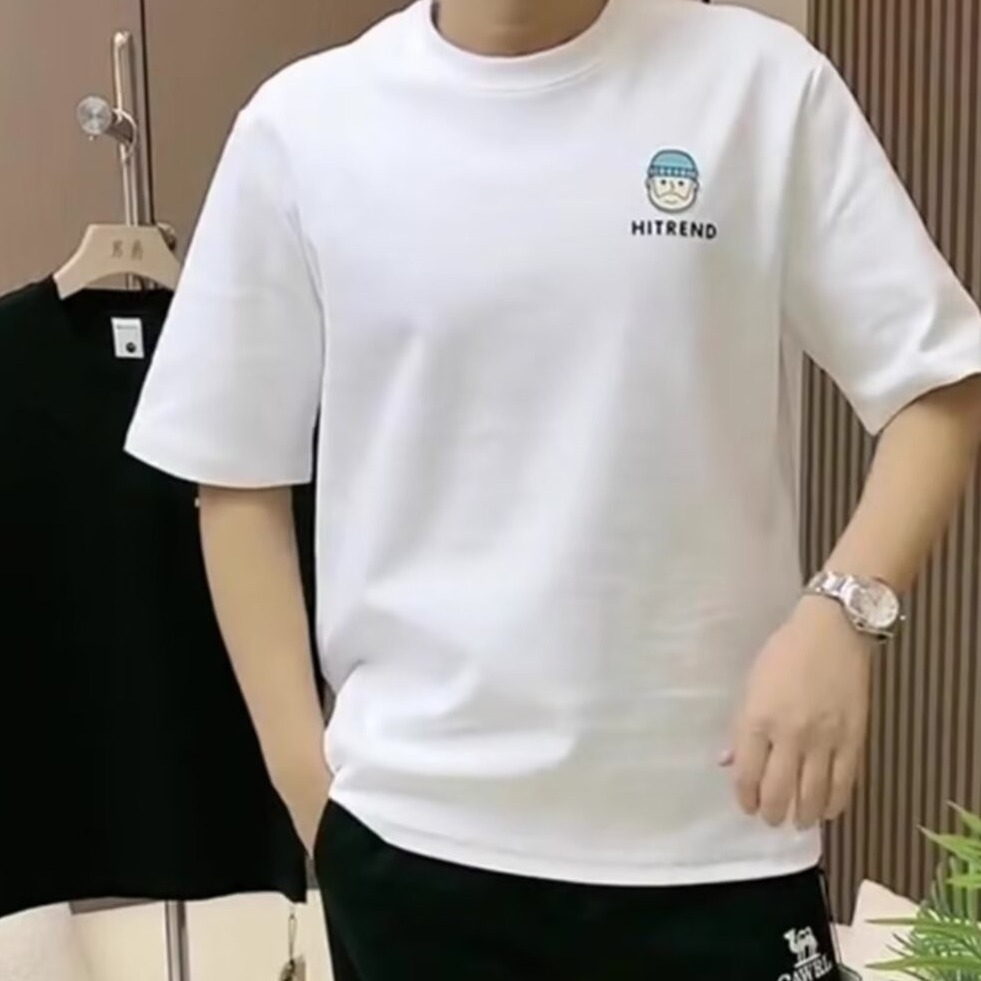 Neues trendiges und vielseitiges lässiges Rundhals-Kurzarm-T-Shirt mit Buchstabenaufdruck für Herren_voghion.com