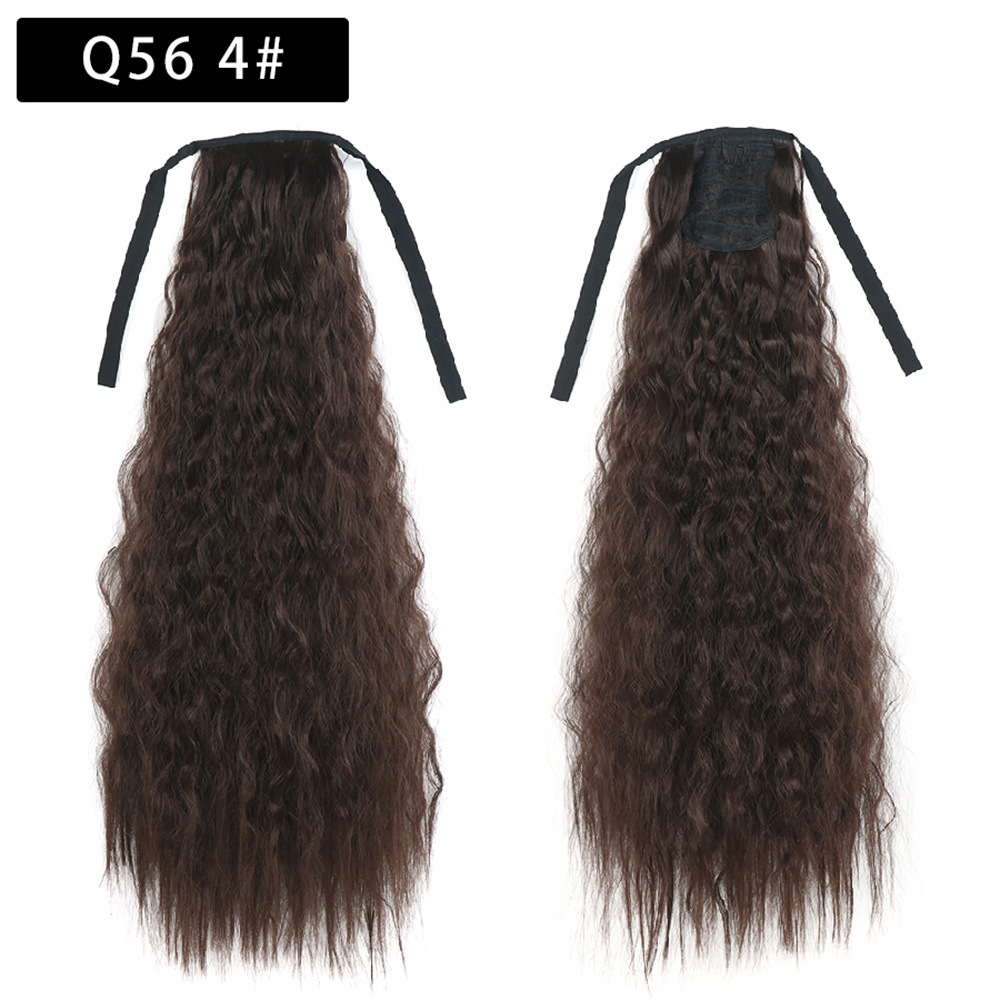 Peluca de cola de caballo de longitud media tiktok Red Seamless correa de maíz Cola de Caballo caliente multicolor fábrica al por mayor