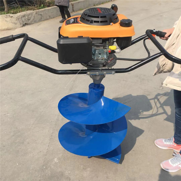 便携式手持挖坑机  两冲程出土快操作简单  硬土质螺旋式挖眼机