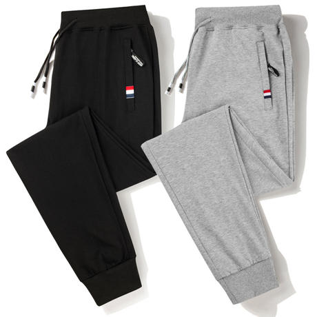 Summer Pure Cotton Sports Trousers Men's Ultra-thin Breathable Loose Large Size Straight Leg Optional Casual Pants