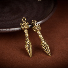 Religious Supplies Brass Keychain Unisex Pendant Nepal Phurbu Dagon Keychain Wholesale