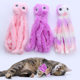 Pet supplies color plush small octopus cat toy creative cartoon cat mint interactive self hi cat toy
