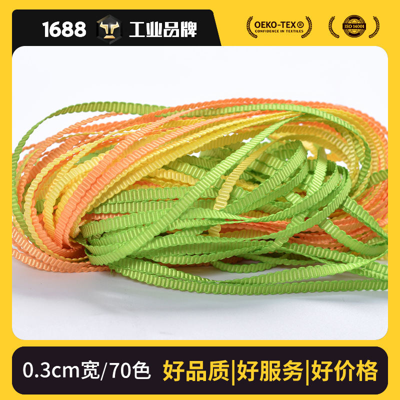 Banda de sombrero de poliéster de 3mm caja de regalo hecha a mano bricolaje cinta decorativa accesorios para el cabello accesorios de ropa en stock colgante de grano cordón banda de sombrero