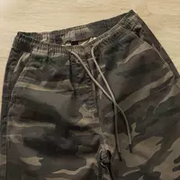 Мужские camouflage штаны для отдыха, ретро-шорты, эластичный пояс, свободный прямой крой, оптом