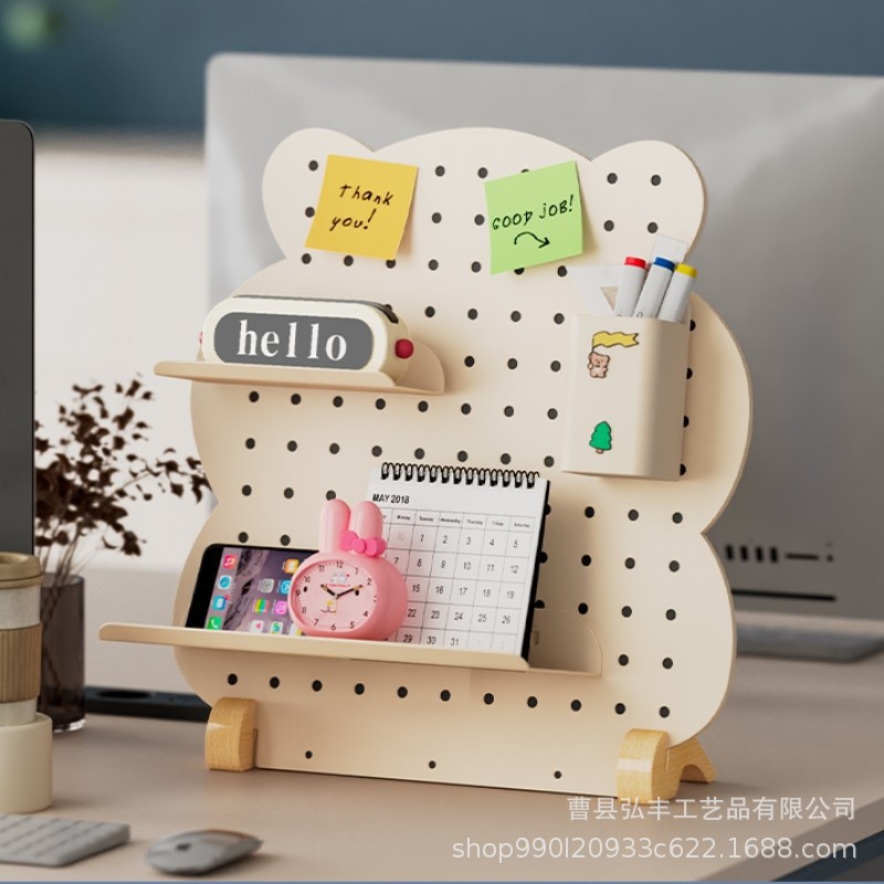 데스크탑 수직 홀 보드 스토리지 랙 사무실 카운터 탑 장식 파티션 기숙사 학생 책상 펜 홀더 스토리지 랙