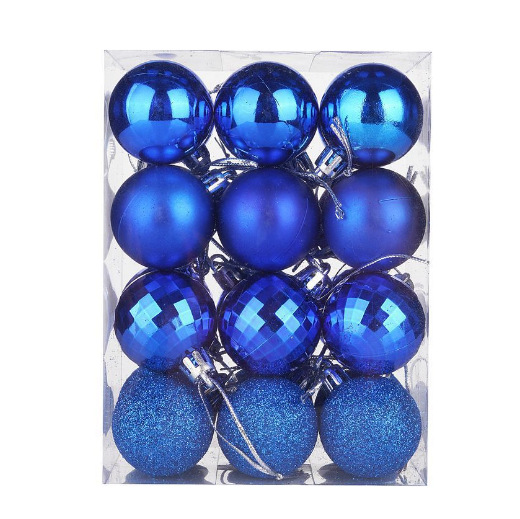 Bola de Navidad traje redondo barril caja cuadrada pintada 3cm4cm6cm decoración navideña bola colgante de Navidad bola decoración Navidad