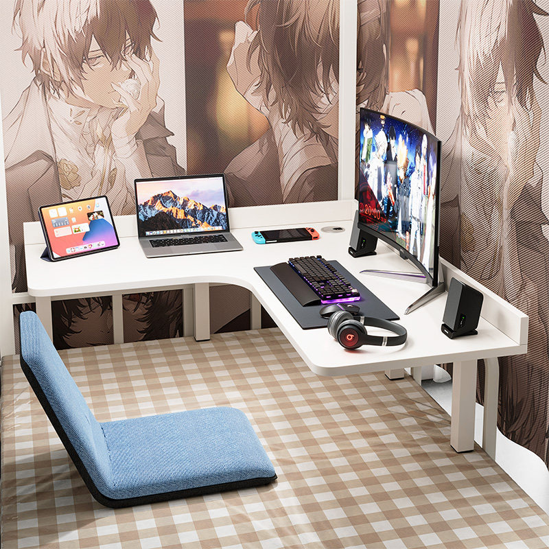 Corner Computer Desk for Bed, Desktop Office Desk, Simple Lazy-Person Desk for Home Use, Dormitory Corner Desk, Gaming Desk Corner Computer Desk for Bed, Desktop Office Desk, Simple Lazy-Person Desk for Home Use, Dormitory Corner Desk, Gaming Desk