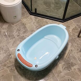 卡通寶寶浴盆兒童泡澡盆家用嬰幼兒洗澡盆大號加厚可坐兒童沐浴盆