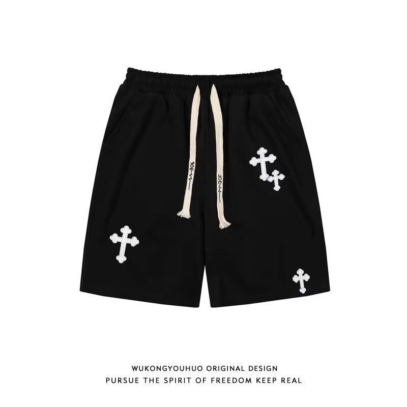 Ropa de verano pantalones cortos casuales masculinos de la marca de moda INS explosivos tendencia de ocio relajado pantalones medianos fuera de la versión coreana de pantalones de cinco puntos