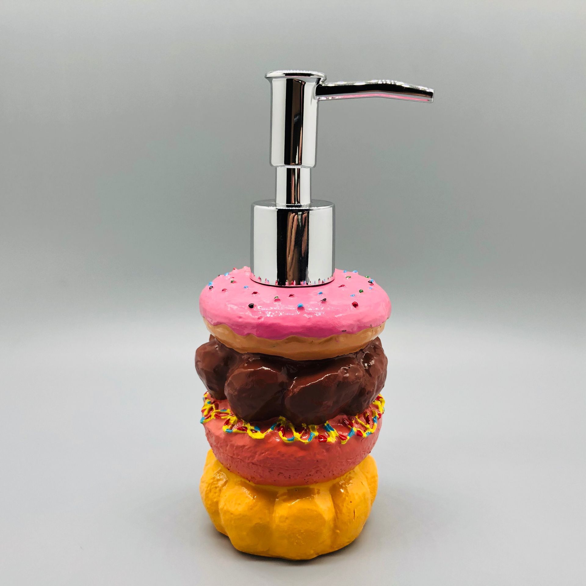 Forma de hamburguesa forma de donut botella de loción de baño de almacenamiento botella de desinfectante de manos botella de almacenamiento de contenedores