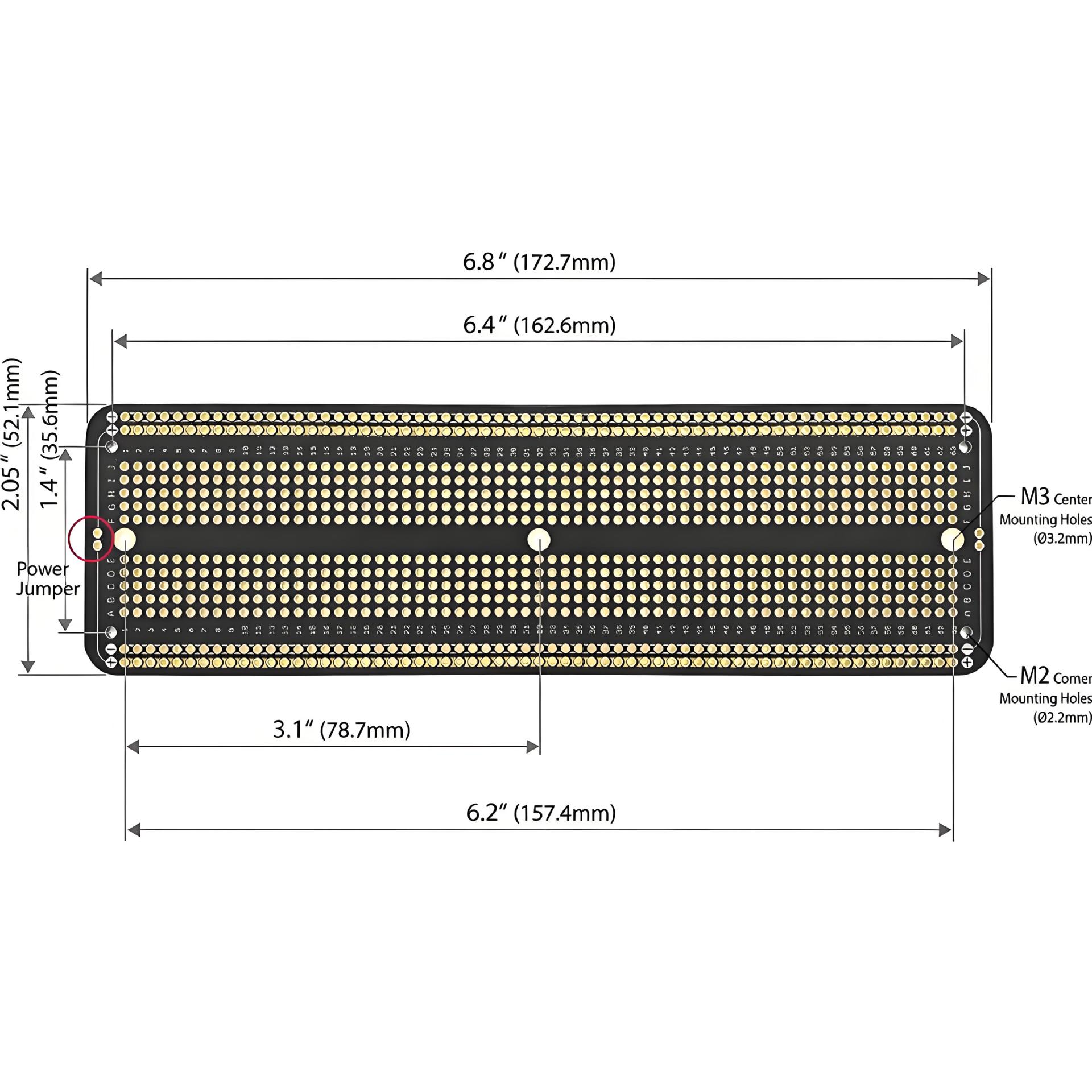PCB原型板电路板可焊接面包板适用于电子项目兼容DIY Arduino焊接