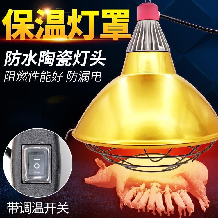 保温灯罩养殖场取暖灯泡灯罩可调温小鸡仔猪育雏加热灯罩畜牧设备