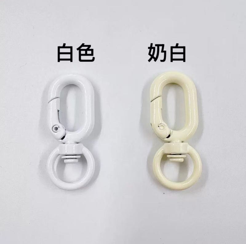 烤漆彩色弹簧扣8字圆形开口环提子弹簧圈钥匙扣DIY配件合金U型扣|undefined