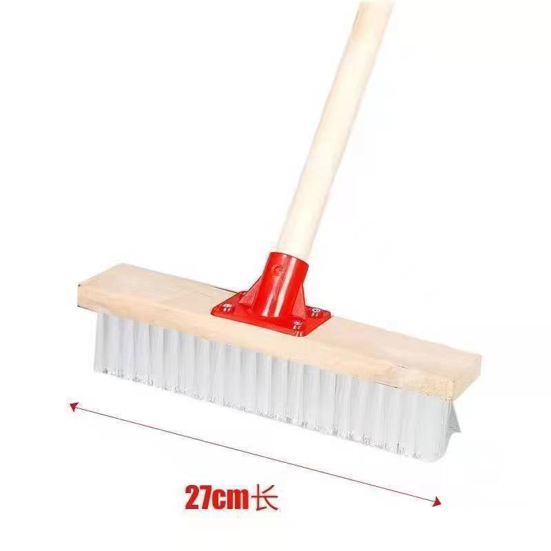 나무 색상(플라스틱 바닥 브러시) 폭 27cm + 나무 손잡이