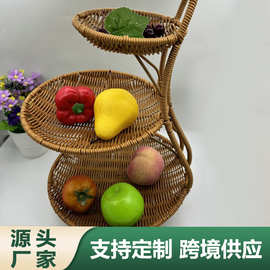 跨境代发水果托盘篮展示架多层腰型果篮家居餐厅厨房酒店糖果零食