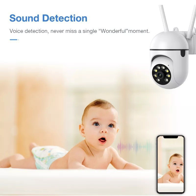 360-degree all-round ultra-clear surveillance camera, night vision full-color WIFI, remote control via mobile phone, home monitor Specification drawing