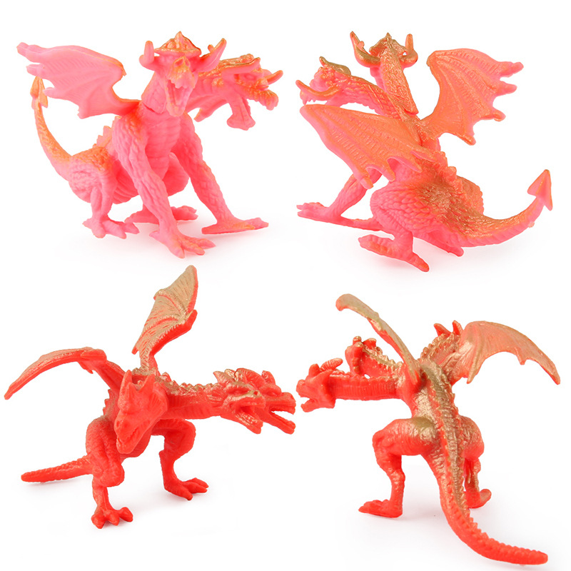 La variante del Jurásico para niños Dragón dinosaurio de doble cabeza dragón mágico Dragón Volador mini modelo decoración traje fabricante en stock al por mayor